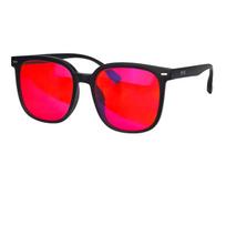 Orange Lens Blue Light Filter Glasses Women for Big Face Red Lens Sleep Better Glasses Men Improve Insomnia Nighttime 146mm