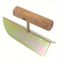 90 Degree Corner Putty Knife Stainless Steel with Wooden Handle Internal External Wall Plastering Drywall Painting Tool Brown