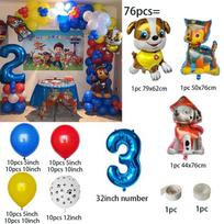 76 vnt. PAW Patrol Balionų Arkos Girliandos Pakuotė Latekso Balionai Skaičių Kamuoliukai PAW Patrol Gimimo Data Kūdikio Dušo Šventės Dekoracija Dovana as shown blue