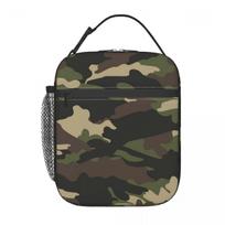 Camo Camouflage Insulated Lunch Bag for Women Children Leakproof Food Boxes Thermal Lunch Box Tote One Size