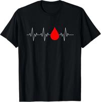 Blood Donor Heartbeat Donation Donate Blood Gift Unisex T-Shirt S