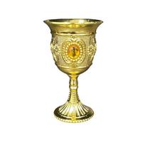 Luxurious Vintage Medieval Rose Embossed Goblet Zinc Alloy Mini Spirits Cup Anti-break Liquor Cup Banquet auksas