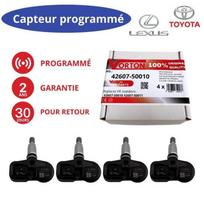 4x TPMS tire pressure sensor pre-programmed 433MHz for Lexus &; Toyota - ref 42607-50010 / 42607-30042