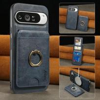 2 viename odinis dėklas Google Pixel 8 8A 8Pro Pro 9 9Pro 9ProXL 10 10Pro Pro XL Pixel9 Pixel10 Kortelių laikikliai Žiedas Telefono dangtelis Kortelių dėklas Pixel 10 mėlyna