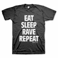 FAT BOY SLIM Eat Sleep Rave Repeat T-Shirt S M L XL 2XL 3XL NEW XL