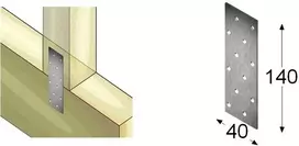 Perforuota plokštelė Arras 40x140x2mm cinkuota