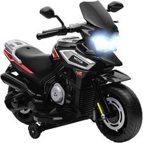 Elektrinis motociklas vaikams nuo 18-36 mėnesių, važiavimo transporto priemonė, pagalbiniai ratai, šviesos, muzika, plastikas, plienas, juoda