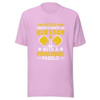 Pickleball T-shirt Never Underestimate an Old Lady 4 3XL
