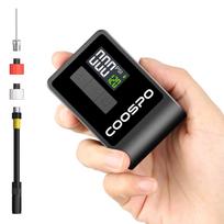 COOSPO Elektrinis dviračio siurblys Mini dviračio siurblys Rankinis nešiojamas padangų oro pripūtiklis Electric pump juoda