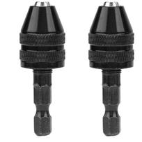 2pcs 0.3-3.6mm Capacity Hex Shank Adapter 0.3-4mm Range Drill Bit Converter  For Screwdriver