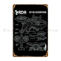 Rda Scorpion Drone From Avatar Movie Metal Sign Plaques Wall Decor Wall Mural Designs Pub Cave Tin Sign Poster 20x30cm（7.8x11.8inch）