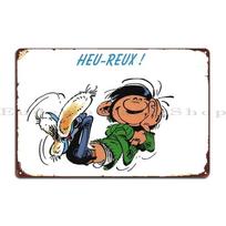 Gaston Lagaffe Metalo ženklas Kino Kino Sienų dekoras Sieninė tapyba Individualizuotas skardos ženklas Plakatas 30x40cm(11.8x15.7inch) black