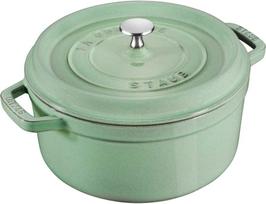 Staub La Cocotte Apvalus ketaus puodas, 2,2 l, mėtų spalvos