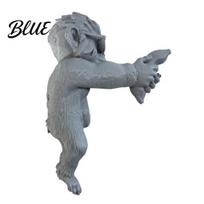 Bedroom Decoration Piece Cool Monkey Figurine Computer Monitor Decor Funny Statue Ornament Decorative Ornament with Banana for Home Office Desks Car pilka