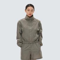 [Snowpeak] Bright Women's Semi Crop Windbreaker Olive (S24MWFWB75) 85