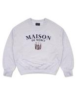 La Maison Studio Women'S Crop Classic Logo Cupcake Heavy Terry Sweatshirt Ash Grey (Fcd3Ts705W) Ash Gray/M Terry