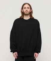Cargo Bros Round Neck Raglan Terry Sweatshirt (Black) Free