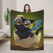 Trollhunters Tales Of Arcadia Blanket Airplane Travel Flannel Throw Blanket For Living Room Super Soft Bedspread Birthday Gift Size: 75*100cm, Weight: 230 GSM