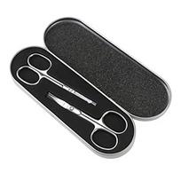 ELEPHANTBOAT® Silver Stainless Steel Trimmer For Beard,Mustache,Eyebrow Set with Storage Box & Nose Scissors