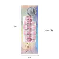 12 Sizes Fake Toe Nails Light Pink French Toe Nails Natural Gel Toenail Tips  For Women
