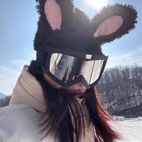 Ski Goggles Men Women Snowboarding Cycling Protective Eyewear Windproof Anti-Glare Outdoor Sports Safety Gear Black Frame White Mirror Lens