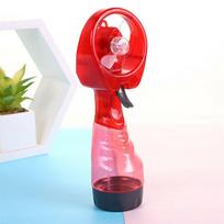 Handheld Humidifier Cooling Desk Air Misting Water Spray Fan Hand Held Battery Power Spray Fan raudona