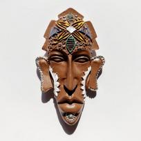 Indonezija, Balis, 3D vietinių genčių kaukės, kūrybinis turizmas, suvenyrai, magnetiniai lipdukai, šaldytuvo lipdukai su rankomis brown