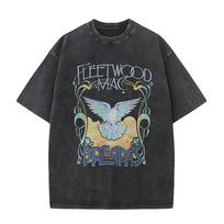 Washed Vintage Rock Band Fleetwood Mac Rumours Dreams Graphic T-shirt Stevie Nicks T Shirts Men Women Casual Oversized T-shirts S įvairiaspalvis
