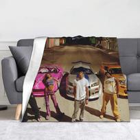 Family Vin Diesel Fast and Furious Blanket Flannel Decoration Breathable Warm Throw Blankets for Sofa Travel Quilt Size: 75*100cm, Weight: 230 GSM