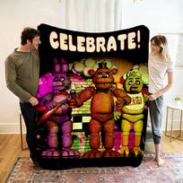 Fnaf Five-nights-At-Freddys Children Warm Soft Anime Blankets for Sofa Bed Cover Blanket Suitable for Birthday Souvenir Gifts Size: 75*100cm, Weight: 230 GSM