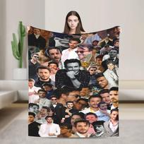 Jonathan Bailey Actor Velvet Throw Blanket Comedy Blanket for Sofa Bedroom Warm Quilt Size: 75*100cm, Weight: 230 GSM