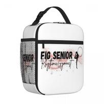 Bestselling FIG Senior Rhythmic Gymnast Pink Black Sweet Style Lightweight Lunch Bag Student Daily Snack Bag One Size