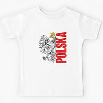 Poland Flag Football Jersey Polska Futbol Kids T-Shirt 170