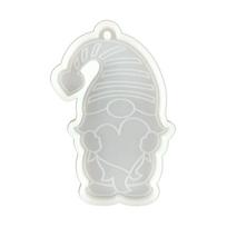 Santa Claus Keychain Silicone Mold with Hole Keyring Pendant Handmade Mold