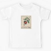 Ladybug Stamp - Ladybug Botanical Kids T-Shirt 170
