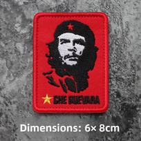 Che Guevara Castro Head Embroidery Velcro Spirit Leader Morale Badge Arm Outdoor Bag Badge raudona