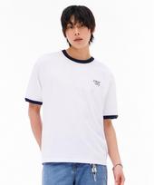 Chase Cult Unisex Ringer Short Sleeve T-Shirt - White White/90