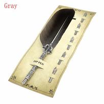 5 Nib Signature Calligraphy  Vintage Quill  Scuba Dive Writing English Calligraphy Feather Pen Gray