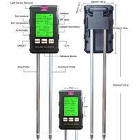 LCD Display 6 in 1 Soil Meter 6 in 1 Soil Fertility Detector Soil Moisture Meter  Flower Planting