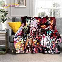 New H-Helluva Boss Blitzo Cartoon Soft Blanket,Soft Throw Blanket for Home Bedroom Bed Sofa Picnic Travel Cover Child Gift Size: 75*100cm, Weight: 230 GSM