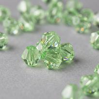 Premium Chrysolite 4mm Epoxy Bicone Crystal Clear Other Material Stones 2-Point Sew-On Beads Apparel Decoration Sequin Work YAXI 4 mm