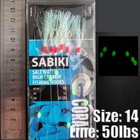 Noctilucent Light Fishing Sabiki Rigs With Barb Lunker Sabiki Lure Cod   Fly Fishing 14 mėlyna