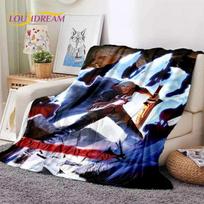 3D D-Devil May Cry DMC Game cartoon Soft Flannel Blanket for Beds Bedroom Sofa Picnic,Throw Blanket for Outdoor Leisure Nap Gift Size: 75*100cm, Weight: 230 GSM