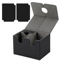 Commander Deck Storage Box Dual-Sleeve Cards 160+ Portable PU Leather Card Case  Trading Card Game Box Unisex General