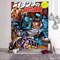 JoJo's Bizarre Adventure Tapestry, Cool Jotaro Kujo Print Wall Hanging for Bedroom, Living Room & Anime Fan Decor 100X70CM