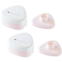 OSK Bento Box Set of Onigiri Made in with Microwave (OSK) 2,  Bomb  Case, 290ml, Pink, Japan, Mold, Safe, LS-20