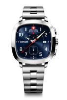 WENGER VINTAGE SPORT CHRONO Chronografas Nerūdijančio plieno korpusas Mėlynas Sidabrinis Nerūdijančio plieno Kvarcinis 50m atsparumas vandeniui Dovana Analoginis Vyriškas Laikrodis, (316 litrų), Ciferblatas,