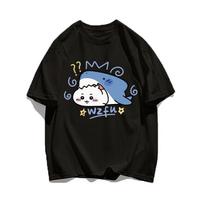 Cute Cartoon Shark Bite Bun Graphic Tee T-shirt XXXL