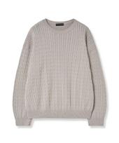 Dream World Cable Round Knit (Beige) Beige/Free