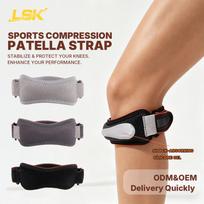 Adjustable Sports Compression Patellar Tendon Strap Knee Brace Silicone GelRelief Stabilizer Support Jumpers Running Basketball L juoda